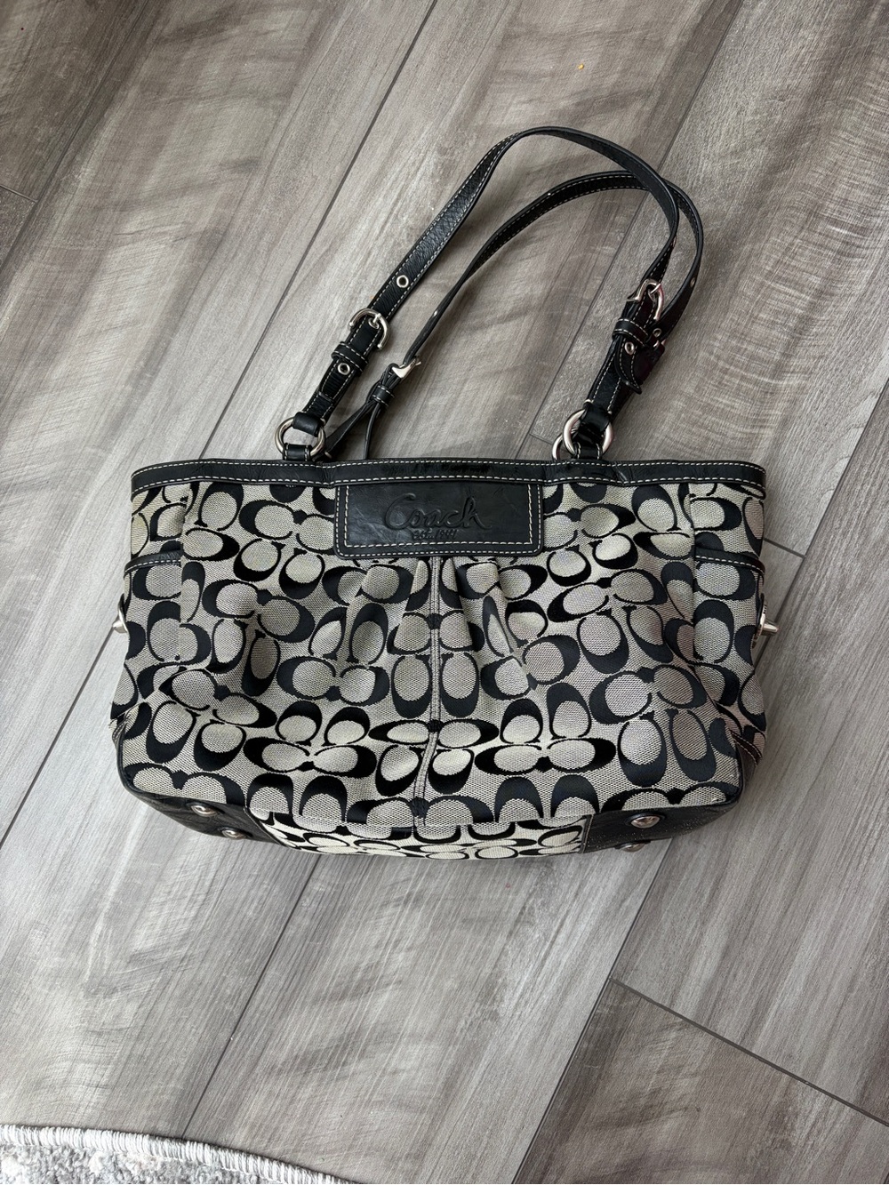 Coach Signature pleated Tote Bag